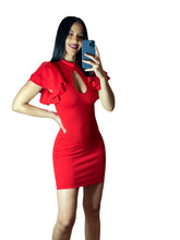 Load image into Gallery viewer, Ruffled Red Dress